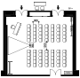 Theater: 70 people (with projection equipment)