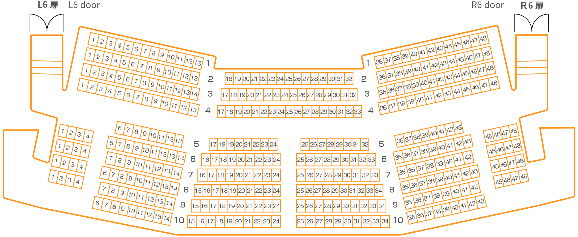 3階席の座席表