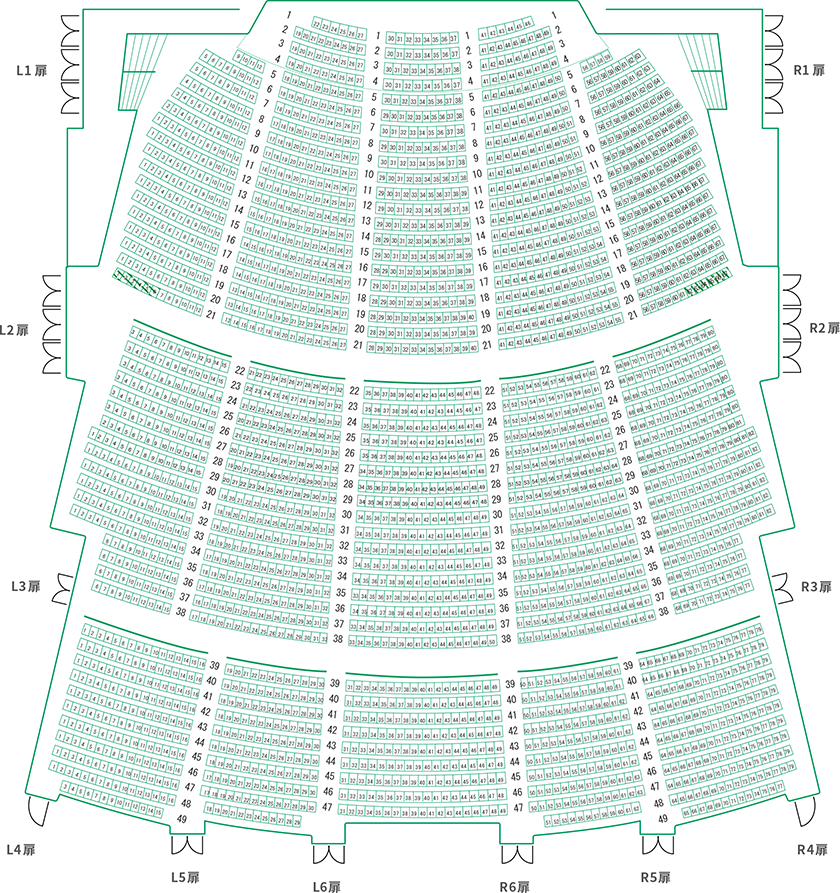 1階席の座席表