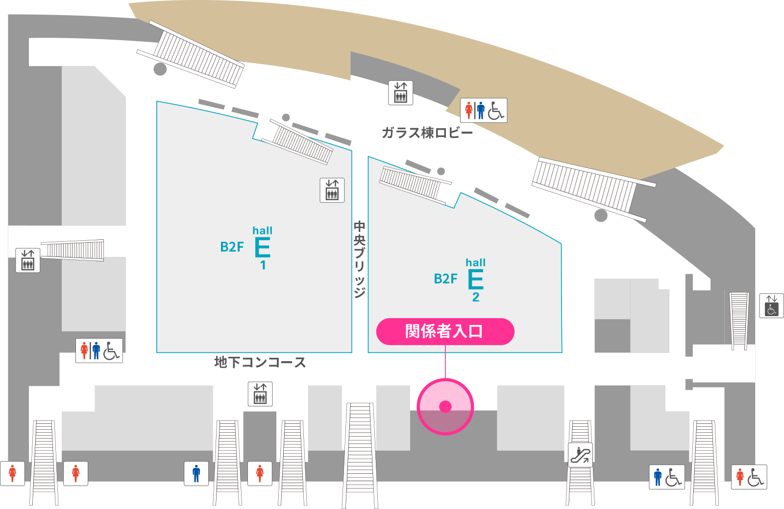 関係者入口(地下1階)